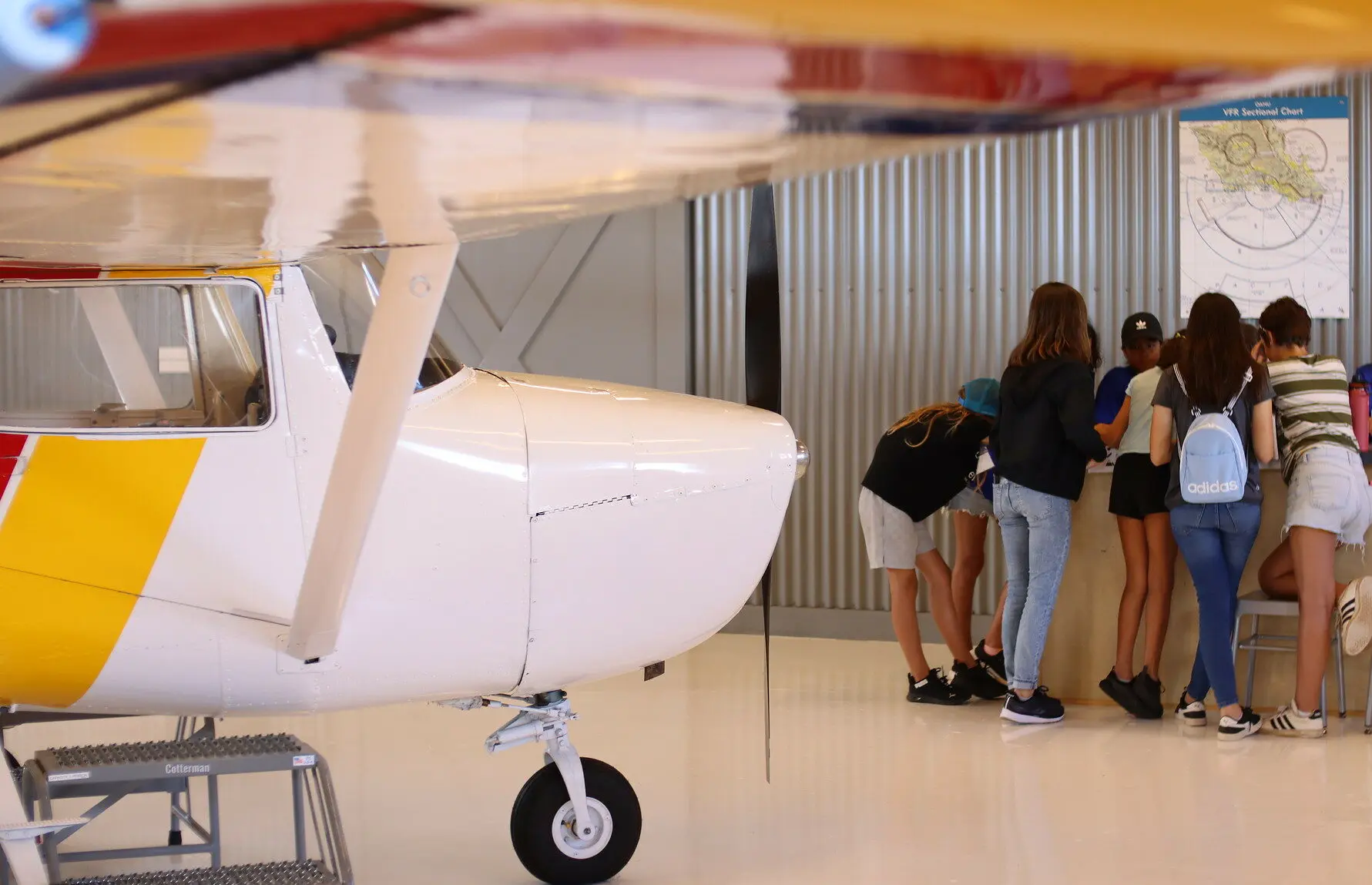 Photo of Children in the Aviation Learning Center