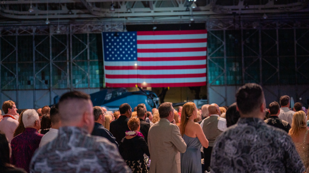 Photo of For Love of Country Gala - Guests Honoring the Flag